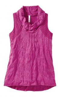 Longtop mit Spitze fuchsia