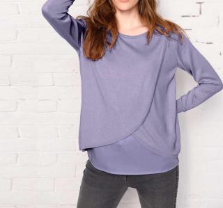 Luxus-2-in1-Pullover lavendel