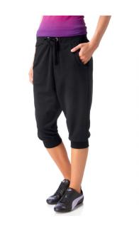 Marken-3/4 Sweathose schwarz