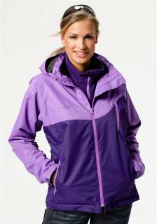 Marken-3-in-1-Funktionsjacke lila-pflaume