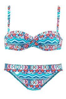 Marken-Bandeau-Bikini bunt B-Cup