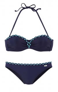 Marken-Bikini marine D-Cup