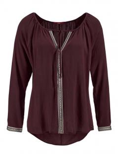 Marken-Bluse bordeaux