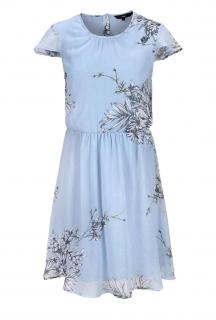 Marken-Chiffon-Kleid SATINA hellblau