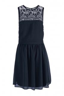 Marken-Chiffonkleid marine