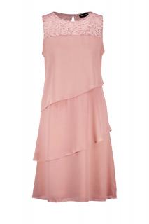 Marken-Chiffonkleid rosé