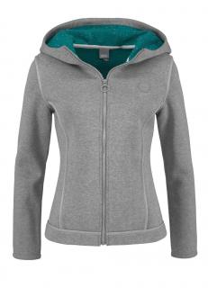 Marken-Damen-Sweatjacke grau