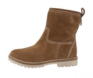 Marken-Damen-Velourslederstiefelette braun