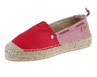 Marken-Espadrilles rot-gestreift Gr. 36