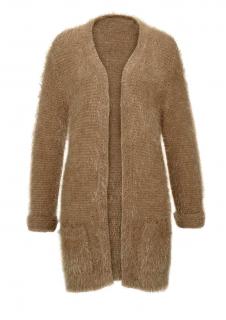 Marken-Flausch-Strickjacke camel