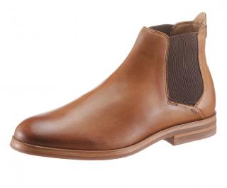 Marken-Herren-Chelseaboots cognac