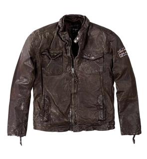 Marken-Herren-Lederjacke braun