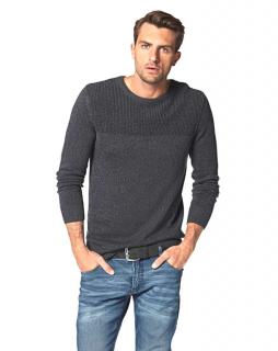 Marken-Herren-Pullover grau-melange