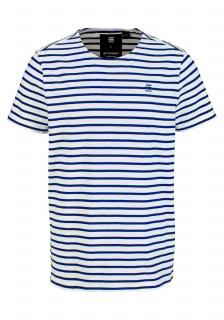 Marken-Herren-Shirt weiß-blau