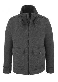 Marken-Herren-Wolljacke grau