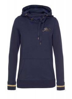 Marken-Hoodie mit Schnürung navy