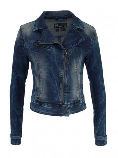 Marken-Jeans-Jacke blau