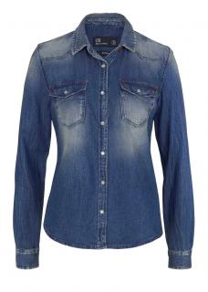 Marken-Jeansbluse blau-used