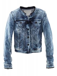 Marken-Jeansjacke acid wash