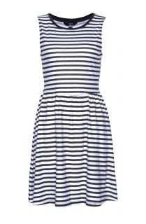 Marken-Jerseykleid marine-weiß