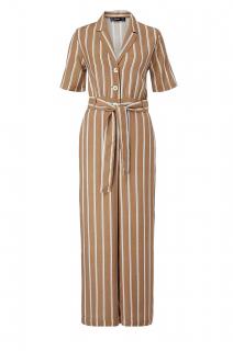 Marken-Jumpsuit haselnuss