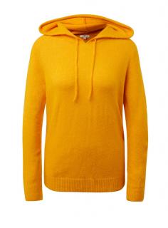 Marken-Kapuzenpullover mit Wolle gelb