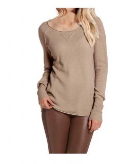 Marken-Kaschmirpullover beige