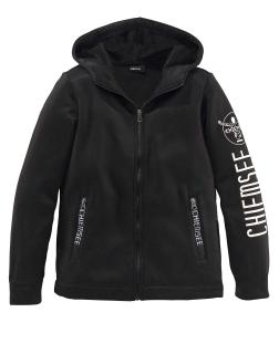 Marken-Kinder-Kapuzensweatjacke schwarz