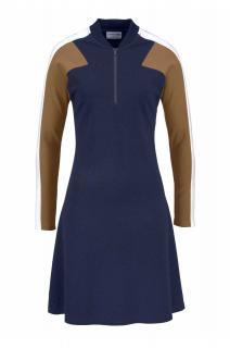 Marken-Kleid marine-camel