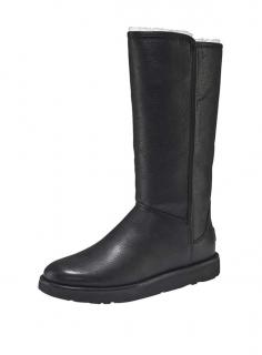 Marken-Lammfell-Winterboots schwarz