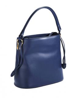 Marken-Leder-Handtasche blau