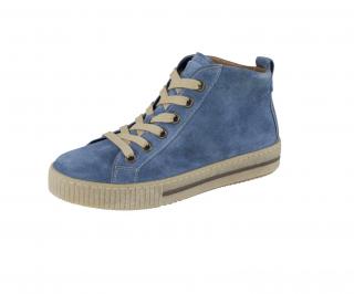 Marken-Leder-High-Top-Sneaker blau Gr. 2,5