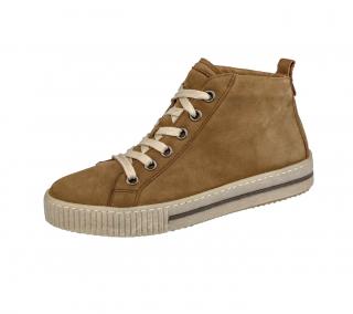 Marken-Leder-High-Top-Sneaker cognac Gr. 5 UK / 38 EU