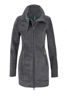 Marken-Longjacke grau