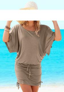 Marken-Longshirt taupe