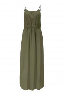 Marken-Maxikleid khaki