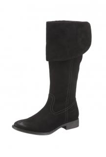 Marken-Overknee-Stiefel schwarz