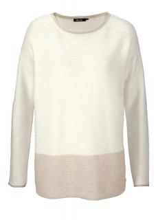 Marken-Oversized-Pullover ecru-beige