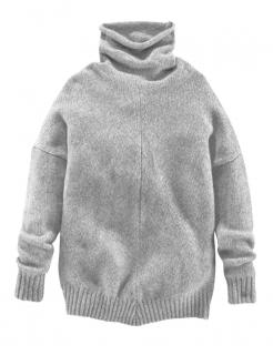 Marken-Oversizedpullover grau