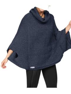 Marken-Poncho blau meliert