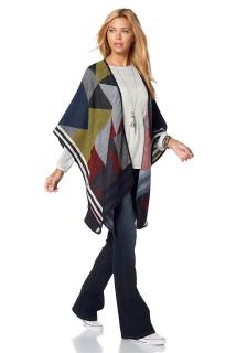 Marken-Poncho bunt