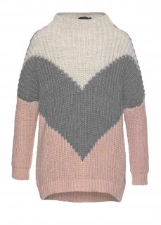 Marken-Pullover »Rancho« rosé-grau