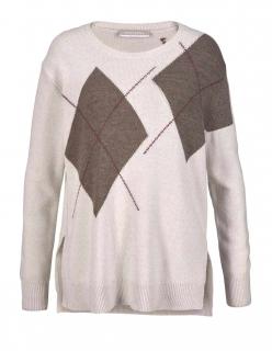 Marken-Pullover beige