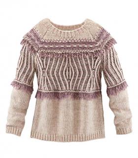 Marken-Pullover beige-mauve