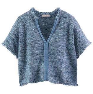 Marken-Pullover blau