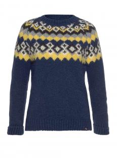 Marken-Pullover blau-bunt