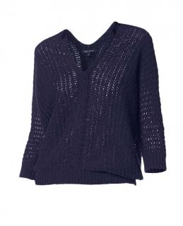 Marken-Pullover dunkelblau