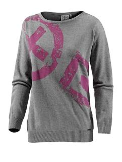 Marken-Pullover grau meliert