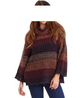 Marken-Pullover lila-bunt