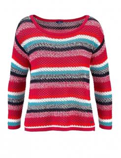 Marken-Pullover rot-bunt